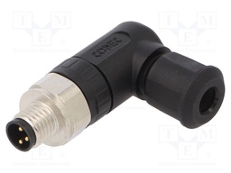 Connector: M8; male; PIN: 3; angled 90°; for cable; plug; IP67