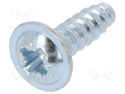 Screw; for plastic; 4,2x9,5; Head: button; Phillips; zinc; Size: PH2