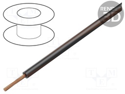 Wire; LgY; stranded; Cu; 1.5mm2; black-brown; PVC; 300/500V; 100m
