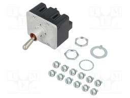 Switch: toggle; Pos: 2; 4PDT; ON-ON; 6A/230VAC; 20A/28VDC; -65÷71°C