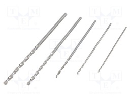 Drill bit; metal; Ø: 0,5mm,0,6mm,0,8mm,1,2mm,1mm; Pcs: 5