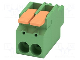 PCB connector, nominal cross section: 16 mm2, color: green,