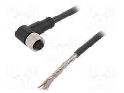 Connection lead; M12; PIN: 5; angled; 5m; plug; 60VAC; 4A; -25÷80°C