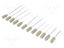 Connector: fiber optic; patchcord; both sides,SC; snap fastener