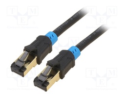 Patch cord; S/FTP; 6; Cu; PVC; black; 30m; RJ45 plug,both sides