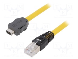 Cable: patch cord; RJ45 plug,ix Industrial plug; Cat: 6a; 5m; plug