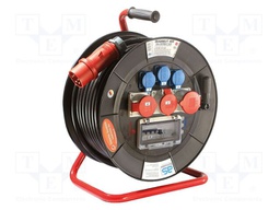 Extension lead; 5G6mm2; reel,three-phase,with brake; Sockets: 6