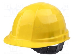 Protective helmet; adjustable; Size: 52÷62mm; yellow; polyetylene