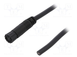 Connector: M8; 2m; female; PIN: 4; straight; plug; 3A; 30V; IP67