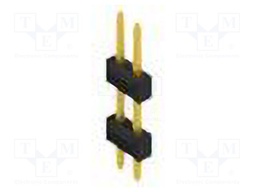 Connector: pin strips; pin header; male; PIN: 2; 2.54mm; THT; 2x1