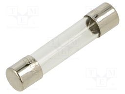 Fuse: fuse; 500mA; 250VAC; glass; 6.35x31.8mm; brass; bulk