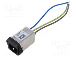 Connector: AC supply; socket; male; 6A; 250VAC; -25÷85°C; 300uH