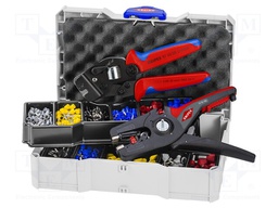 Kit: for crimping push-on connectors, terminal crimping; case