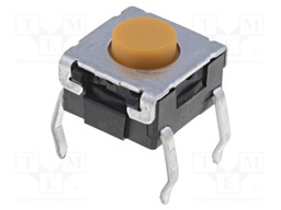Microswitch TACT; SPST-NO; Pos: 2; 0.05A/24VDC; THT; none; 2.25N