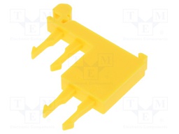 Mounting clamp; DIN rail,snap fastener; Colour: yellow