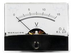 Meter: mounting; on panel; 4 screws on the meter's rear; Class: 2