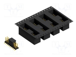 Connector: pin strips; pin header; male; PIN: 18; 2.54mm; SMT; 2x9