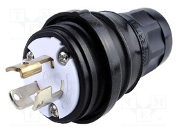 Connector: AC supply; straight; male; screw; plug; 15A; 125V