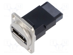 Coupler; DisplayPort socket,both sides; FT; 19x24mm; Mat: metal