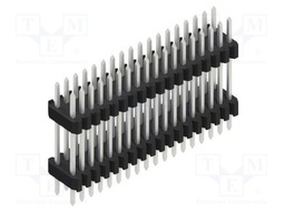 Connector: pin strips; pin header; male; PIN: 36; 1.27mm; THT; 2x18