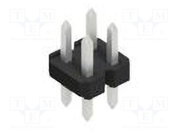 Connector: pin strips; pin header; male; PIN: 4; 2.54mm; THT; 2x2
