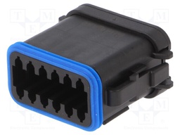 Connector: wire-wire; PX0; plug; female; PIN: 12; IP68; for cable