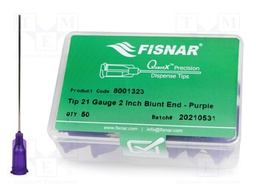 Needle: steel; 2"; Size: 21; straight; 510um; Body: purple
