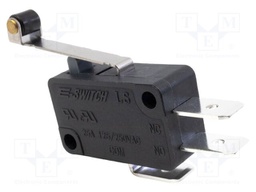 Microswitch SNAP ACTION; 25A/250VAC; with lever (with roller)