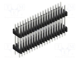 Connector: pin strips; pin header; male; PIN: 38; 1.27mm; THT; 2x19