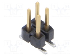 Connector: pin strips; male; PIN: 4; 2.54mm; gold-plated; SMT
