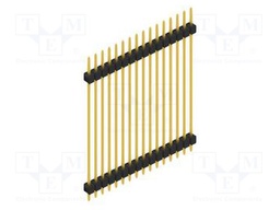 Connector: pin strips; pin header; male; PIN: 16; 2.54mm; THT; 1x16