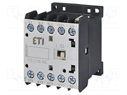 Contactor: 3-pole; NO x3; Auxiliary contacts: NO; 400VAC; 22A; CEC