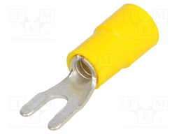 Fork terminal; M3,5; Ø: 3.7mm; 4÷6mm2; crimped; for cable; tinned