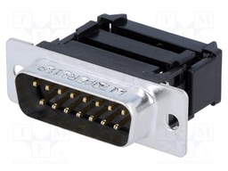 D-Sub; PIN: 15; plug; DFR; male; IDC; for ribbon cable; gold flash