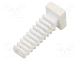 Strain relief; elastomer; white; Panel thick: max.2.2mm; L: 25mm