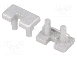 Cap for LED profiles; silver; ABS; Application: SLIM8