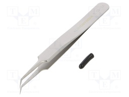 Tweezers; 110mm; for precision works; Blades: curved,narrowed