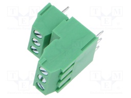 PCB terminal block; Contacts ph: 3.81mm; ways: 3; angled 90°; 1mm2