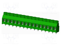 Connector: PCB terminal block; terminal; angled; Plating: tinned