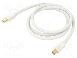 Cable; mini DisplayPort plug,both sides; DisplayPort 1.2; white