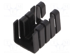 Heatsink: extruded; U; TO220; black; L: 19mm; W: 12.8mm; H: 12.7mm