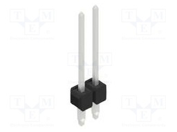 Connector: pin strips; pin header; male; PIN: 2; 2.54mm; THT; 1x2
