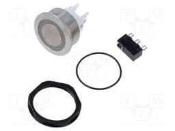 Switch: vandal resistant; Pos: 2; SPDT; 0.1A/30VDC; ON-(ON); RGB