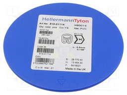 Markers for cables and wires; Label symbol: K; 1÷3mm; PVC; yellow