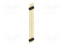 Connector: pin strips; pin header; male; PIN: 3; 2.54mm; THT; 1x3