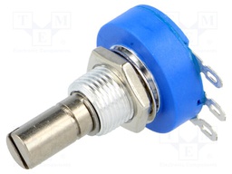 Potentiometer: shaft; single turn; 100kΩ; 2W; ±10%; 6.35mm; linear