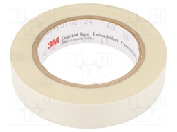 Tape: electrical insulating; W: 25mm; L: 33m; Thk: 177um; white; 5%