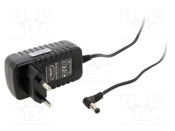 Power supply: switched-mode; volatage source; 12VDC; 0.5A; 6W
