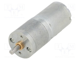Motor: DC; with gearbox; LP; 6VDC; 2.4A; Shaft: D spring; 15rpm
