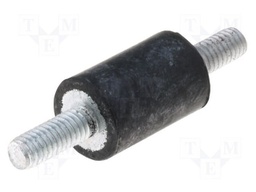 Vibration damper; M16; Ø: 100mm; rubber; L: 55mm; Thread len: 41mm